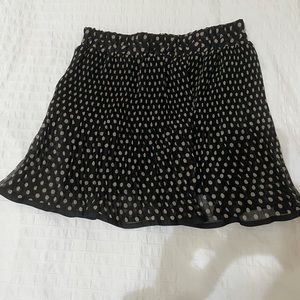 Pleated polka dot skirt